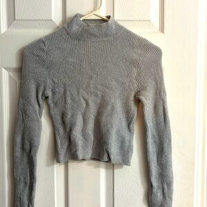 Sky blue grey cropped top